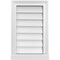 Ekena Millwork Vertical Surface Mount PVC Gable Vent w/ 2"W x 2"H , Brickmould Sill Frame, 14"W x 22"H GVPVE14X2203SN - alternate 1